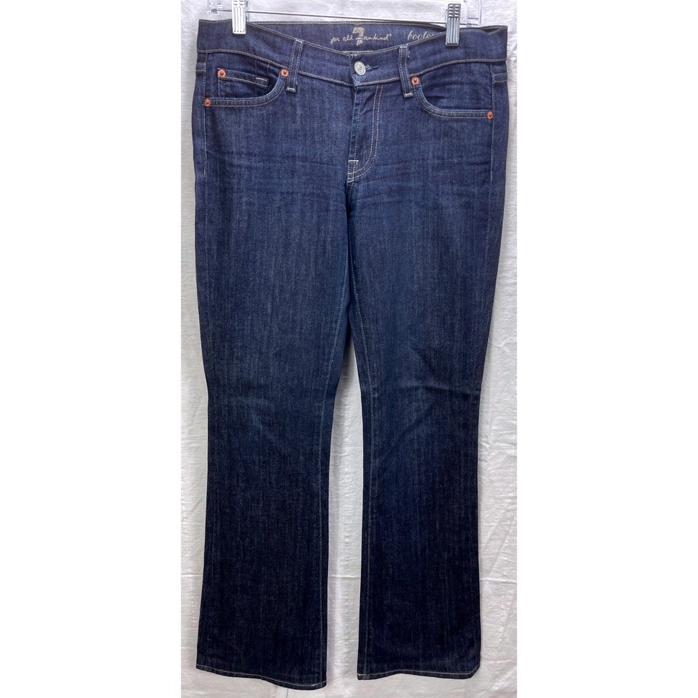7 For All Mankind Womens Bootcut‎ Jeans Dark Wash Denim Size 28